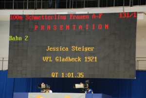 100 m Schmetterling, Frauen - A-Finale